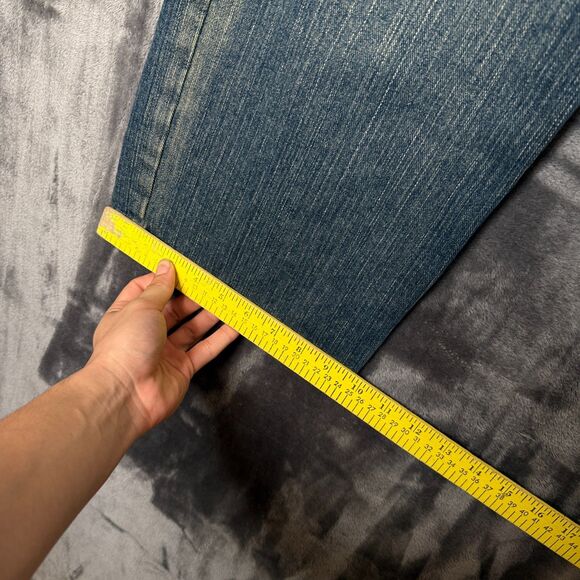 Vintage Y2K Guess Jeans Baggy Wide Leg Fadded Stone Wash Size Mens 34x36 - Picture 5 of 7